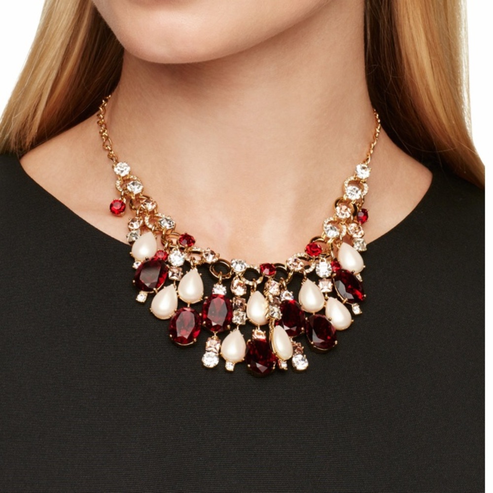 Kate Spade Ruby / Pearl Mix Necklace